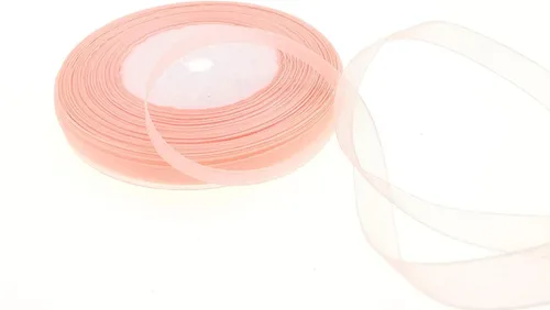 Miniatura 7 de Dxeud Cinta de organza transparente (roja, 1/2" x 50 yardas)