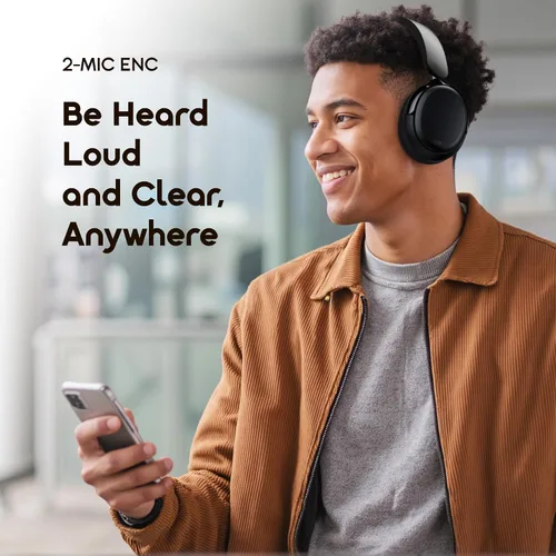 Miniatura 4 de Oraimo Auriculares inalámbricos con cancelación activa de ruido sobre la oreja Bluetooth, tiempo de reproducción de 65 horas, 3 modos