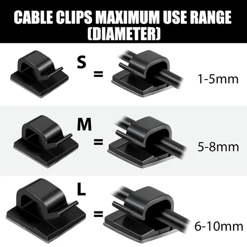 Miniatura 4 de Maitys 60 Piezas Clips de Cable para Exterior Ganchos Adhesivos de Navidad Organizador de Cables Clips de Luz para Alambre Ocultador de Cables