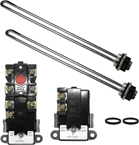 Kit de Ajuste para Calentador de Agua Eléctrico EWH-01, Incluye Dos Termostatos para Calentador de Agua, Dos Elementos Calefactores para Calentador