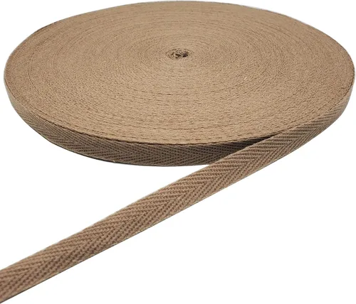 Miniatura 33 de Cinta de algodón en espiga, cinta de sarga para coser, cinta natural al bies para manualidades (beige, 1 pulgada)