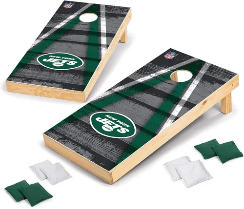 Miniatura 9 de Wild Sports - Set para jugar al cornhole (meter sacos pequeños en un agujero) con tablero de madera de 2 x 4 pies y 8 sacos con frijoles, diseño