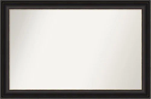 Miniatura 113 de Amanti Art Espejo de baño de bronce para sobre el fregadero, 24 x 24 pulgadas, espejo cuadrado de bronce Lara para tocador, marco de madera