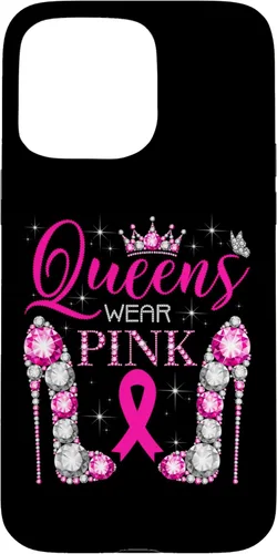 Miniatura 30 de iPhone 12 Pro Max Queens Wear Rosa Concientización del Cáncer de Mama Estuche con Cinta Rosa