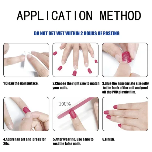 Miniatura 7 de Uñas postizas cuadradas a presión cortas, uñas postizas rosas, uñas postizas acrílicas, diseño brillante de cubierta completa, uñas adhesivas, uñas