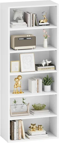 Miniatura 13 de YESHOMY Estantería industrial de 6 niveles, estantería beige de 71 pulgadas de alto, marco abierto, estantería básica de pie y estantería