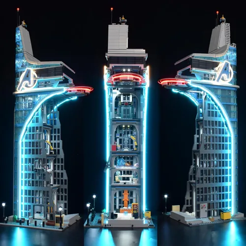Miniatura 4 de LightGo Kit de iluminación LED diseñado para Marvel Avengers Tower compatible con Lego 76269 juego de construcción, no incluye