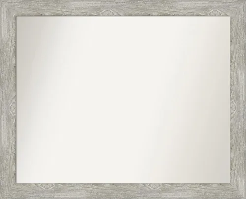 Miniatura 159 de Amanti Art Espejo de baño gris para sobre el fregadero, 31 x 48 pulgadas, espejo de tocador rectangular estrecho de color gris, marco de madera