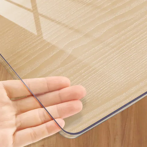 Miniatura 11 de Protector de mesa esmerilado de 12 x 24 pulgadas, cubierta de mesa de plástico de 2mm de grosor, protector de mantel de plástico transparente, a