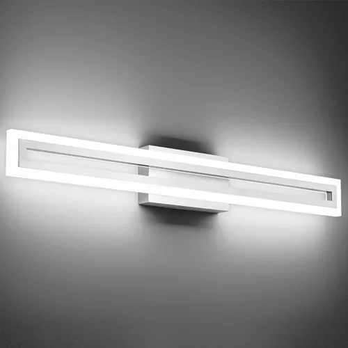 Miniatura 33 de SOLFART Luces de tocador de baño sobre espejo 14W 60 cm Luz de baño moderna negra 6000K ND