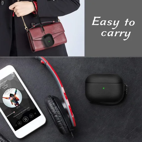 Miniatura 7 de JIELIELE - Funda de actualización compatible con el estuche de Airpods Pro, funda protectora de cuerpo completo de textura de cuero compatible