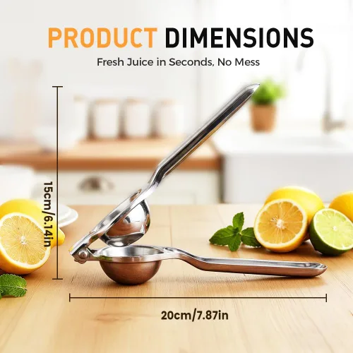 Miniatura 6 de Lemon Squeezer Stainless Steel Citrus Juicer, 2026 New Handheld Juicer for Home Use – Non-Slip Manual Citrus Juicer for Lemons, Oranges, and 1PC