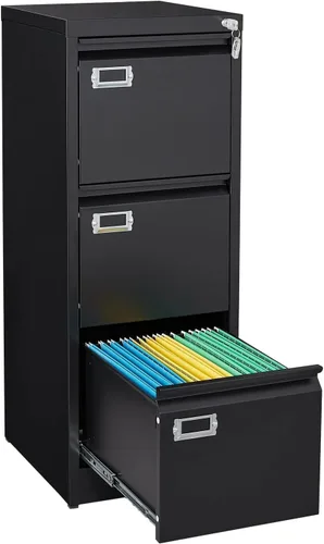 Miniatura 12 de Archivador de 2 cajones con cerradura, archivador vertical móvil para colgar carpetas tamaño A4/carta/legal, debajo del escritorio, pequeños