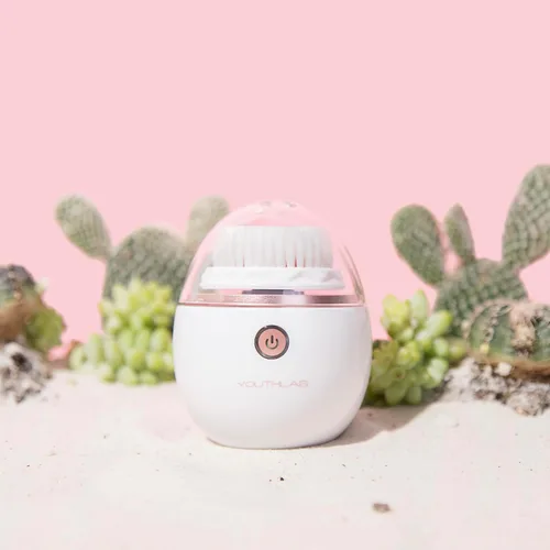 Miniatura 8 de YouthLab Pure Radiance, cepillo de limpieza facial vibratorio, eléctrico, 3 modos, 3 cabezales de cepillo (2 cerdas, 1 silicona), impermeable, Negro