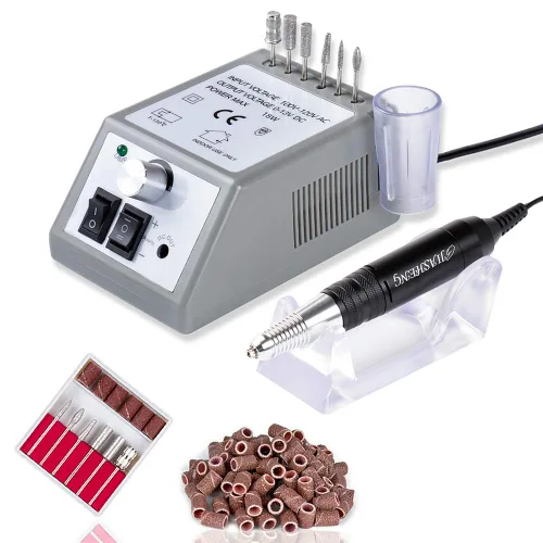 Miniatura 12 de JIASHENG Taladro de uñas profesional, 20000 rpm, máquina de taladro eléctrico de uñas, lima de uñas electrónica, para uñas acrílicas, uñas de gel