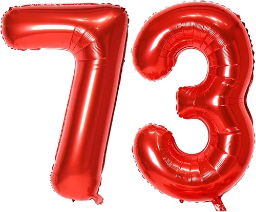 Miniatura 12 de Globo de helio rojo del número 10 de 40 pulgadas, autosellado para decoración de fiesta de cumpleaños y decoración de fiesta de aniversario (rojo 10)