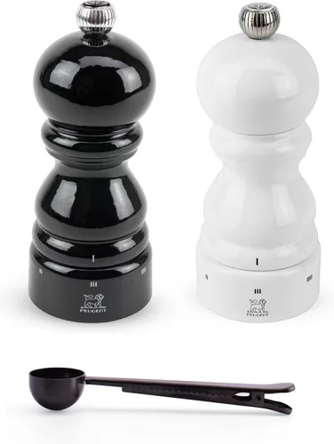 Miniatura 12 de Peugeot Paris u'Select - Juego de molinillo de sal y pimienta manual de 6 ajustes con cuchara de especias de acero inoxidable negro, fabricado