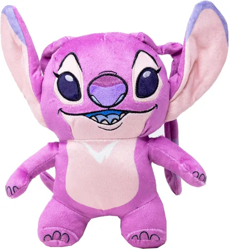 Buckle-Down Juguete para perros de Disney, Lilo y Stitch Angel sonriente de cuerpo completo, juguete para mascotas, peluche
