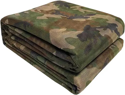 Miniatura 8 de WINWAY Malla silenciosa de camuflaje de arpillera 300D para caza, sombrilla de camping, ocultación, persianas de tiro
