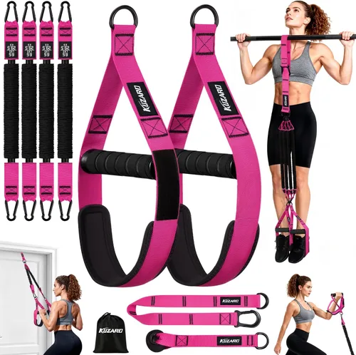 Miniatura 10 de Pull Up Assistance Bands for Women, Heavy Duty Resistance Bands with Handles, Exercise Band with Door Anchor, Workout Band Set for Pull Up Bar, Full