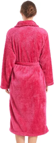 Miniatura 3 de Inner Wish Bata de felpa para mujer, acogedora y cálida, bata de spa con bolsillos