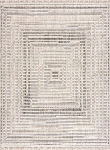 Miniatura 19 de Hauteloom Aria - Alfombra para sala de estar y dormitorio, con borde geométrico de medallón de diamante, envejecida, bohemio, transicional, tribal