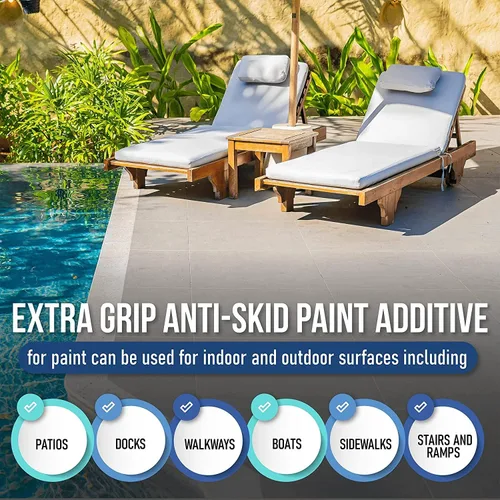 Miniatura 4 de Slip Doctors Aditivo de pintura antideslizante para pintura epoxi de color, uretano y acrílica. Aditivo de arena antideslizante de agarre extra que