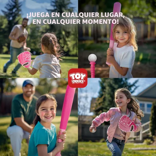 Miniatura 7 de TOY Life Juego de pelota en T para niños de 3-5, 5-8, juego de béisbol para niñas, juegos de soporte de pelota en T con guante de béisbol, camiseta