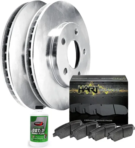 Hart Brakes Kit de frenos y rotores traseros | Pastillas de freno traseras| Rotores y pastillas de frenos | Pastillas de freno y rotores