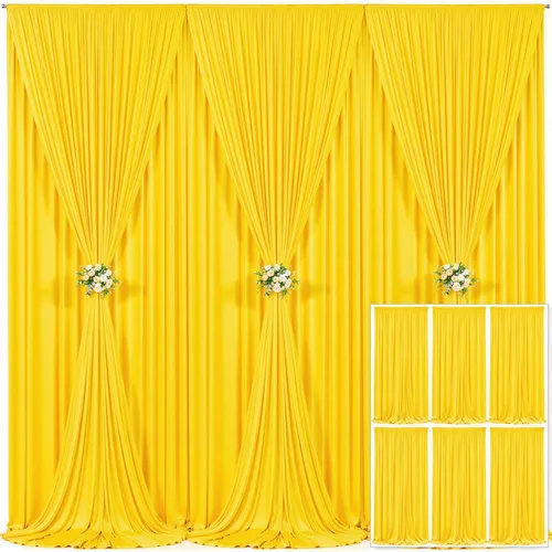 Miniatura 72 de Cortina de fondo beige de 10x10 para bodas y fiestas, cortina de fondo beige sin arrugas para fotos, cortinas de fondo para decoración de baby Gris