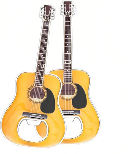 Juego de 2 abridores de botellas de guitarra, cerveza en forma de guitarra, abridor de botellas, guitarra, regalo para bebedores, amantes de la