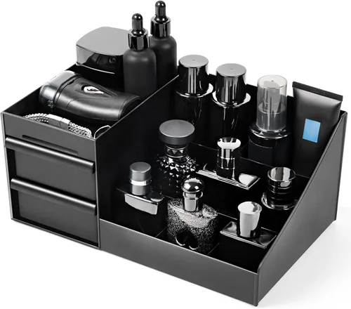 Organizador para hombre, organizador de perfume, soporte de colonia, estante de colonia, soporte de perfume, almacenamiento de encimera de baño,