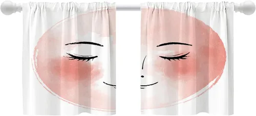 Miniatura 63 de Shrahala Abstract Pattern Geometric Blackout Window Curtains, Concentric Squares Thermal Insulated Curtains Grommet Long Drapes for Bedroom,Living