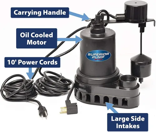 Miniatura 10 de Superior Pump 92072-U Sistema de bomba de drenaje remoto de fregadero de 1/3 HP, color negro