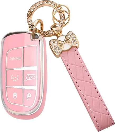 Miniatura 10 de TECARATE Funda para llavero VW – Funda de TPU suave compatible con VW Jetta Atlas Golf Polo Passat MK8 Tiguan Beetle Gti Smart Remote Key (3 botones)