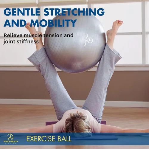 Miniatura 6 de ProBody Pilates Pelota de Ejercicio - Bola de Balance de Varios Tamaños de Grado de Gimnasio para Fitness, Yoga, Entrenamiento, Embarazo y Terapia