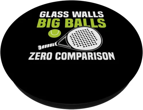 Miniatura 2 de Glass Walls Big Balls Padel Racquet Paddle PopSockets Adhesive PopGrip