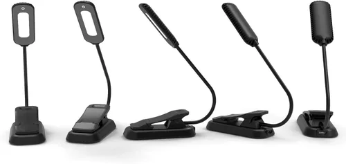 Miniatura 4 de PERFECTDAY Luz de libro recargable por USB, lámpara de lectura de 12 LED con 3 niveles de brillo, luz nocturna amigable para los ojos para leer