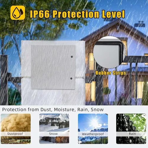 Miniatura 3 de Caja eléctrica de acero de NEMA, impermeable IP66 y a prueba de polvo, caja de conexiones con cerradura para exteriores/interiores Tamaño de la caja