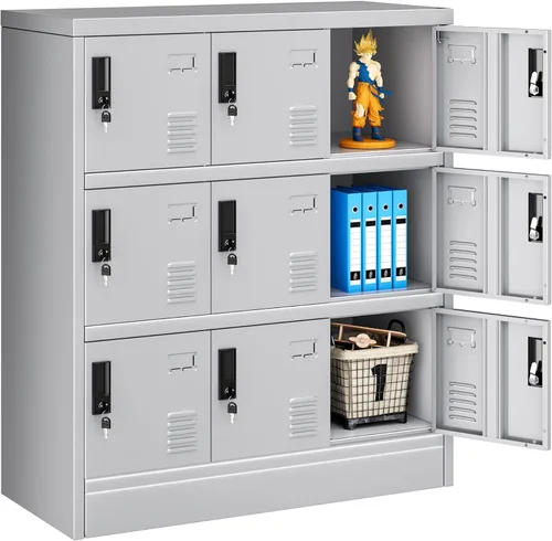 Miniatura 13 de INTERGREAT Casillero de Metal para Escuela Oficina Gimnasio Gabinete de Casillero de Almacenamiento de Metal para Empleados Estudiantes Casillero