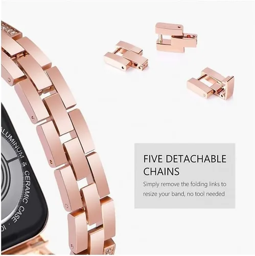Miniatura 4 de Correas brillantes compatibles con Apple Watch Band de 1.496 pulgadas, 1.575 pulgadas, 1.614 pulgadas, 1.654 pulgadas, 1.732 pulgadas, 1.772