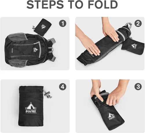 Miniatura 5 de G4Free Mochila de senderismo de 16 litros, mochila pequeña ligera y plegable para viajes, camping, al aire libre, hombres y mujeres