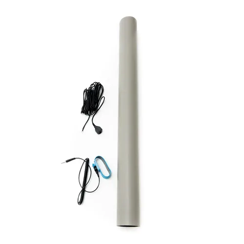 Bertech ESD - Juego de tapete de soldadura con correa para muñeca y cable de conexión a tierra, 16 pulgadas de ancho x 24 pulgadas de largo x 0.06