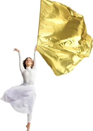 Miniatura 3 de Bandera de adoración para iglesia, banderas de baile de alabanza de RooYoon de 59 x 44 pulgadas para oración de la iglesia, banderas cristianas