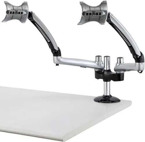 Miniatura 2 de Base doble del ojal del brazo del resorte del soporte del escritorio de Apple - plata (DM-GS2A-G)