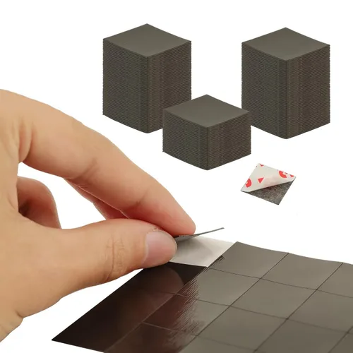 Miniatura 8 de Cuadrados magnéticos con respaldo adhesivo 3M (96 unidades cada una de 3/4 x 3/4 pulgadas), tira de cinta magnética autoadhesiva precortada