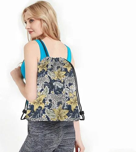 Miniatura 4 de Mochila con cordón de unicornio arcoíris y bolsa de gimnasio con cordón, Multi-a139, Mochilas de viaje