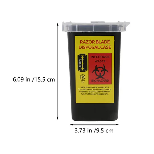 Miniatura 5 de Estuche dispensador de cuchillas, 2 unidades, contenedor de desecho, estuche dispensador de cuchillas, estuche de almacenamiento de peluquería