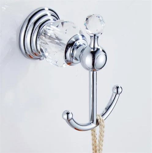 Miniatura 8 de WOLIBEER Accesorios de baño de cristal, cromo de 24 pulgadas, juego de toallero de latón pulido, soporte de papel higiénico para toalla, anillo