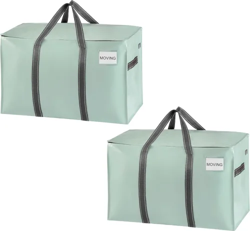 Miniatura 8 de VENO - Paquete de mudanzas, cajas de almacenamiento para embalaje universitario con tapas alternativas, para dormitorio, extragrande, asas